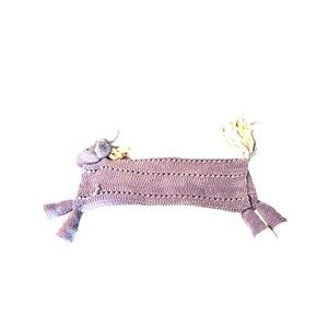 Crochet Handmade Purple Unicorn Blanket 23 by 37 In Chenille Soft Stuffed Lovie